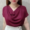Ruched Short Sleeve Blouse