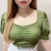 0b312591c98a43cce2ac960386c8a2bc uff Sleeve Squareneck Crop