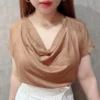 Ruched Short Sleeve Blouse