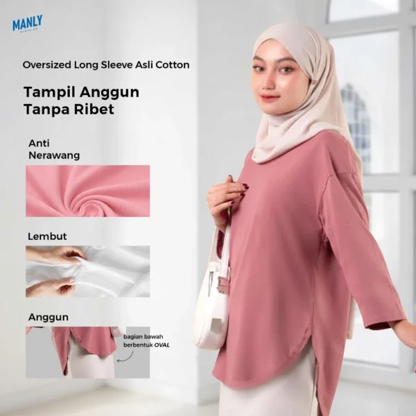 11 KAOS WANITA POLOS MODEL OVAL