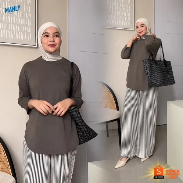 1111 KAOS WANITA POLOS MODEL OVAL