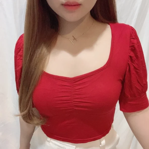29e176e81178bfb52cc0daf94b15dabf uff Sleeve Squareneck Crop