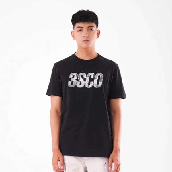 3sc 3Second Kaos Pria Katun Logo Script