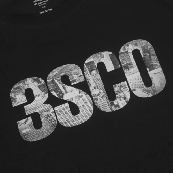 3scn2 3Second Kaos Pria Katun Logo Script