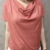 Ruched Short Sleeve Blouse