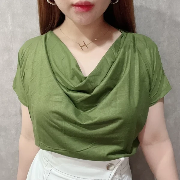 Ruched Short Sleeve Blouse