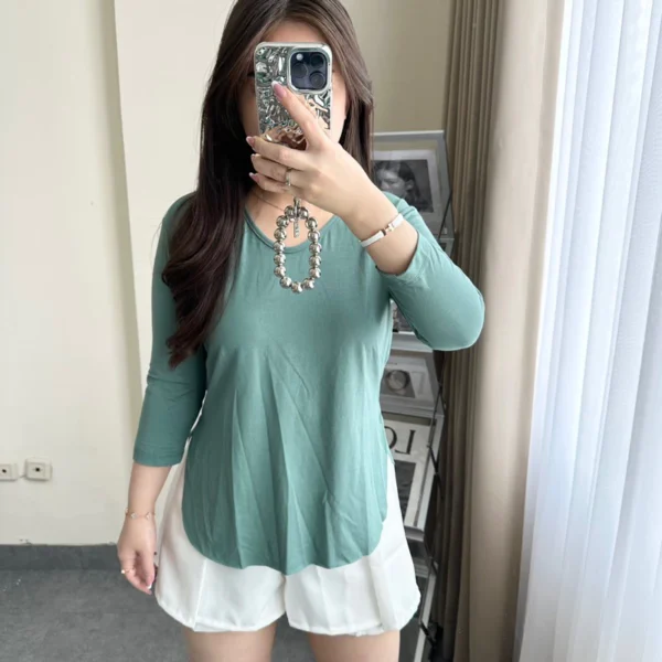 id-11134207-7r98x-lliy2x9yoaej56 Kaos Polos Wanita Lengan 7/8