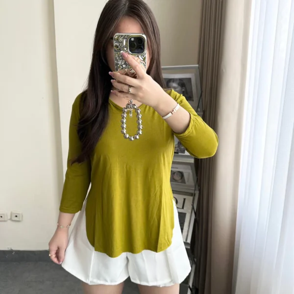 id-11134207-7r98x-lliy2x9yoapd21 Kaos Polos Wanita Lengan 7/8