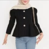 Blouse Stripe Peplum Wanita Salur
