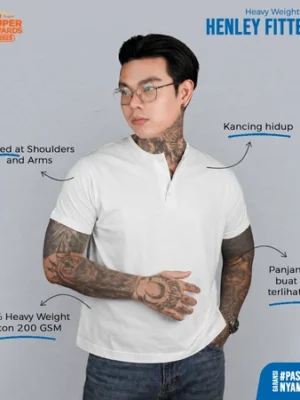 Classic Henley Fitted T-Shirt