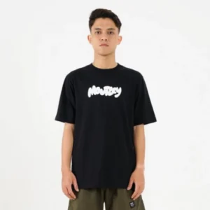 Moutley Kaos Pria Regular Fit T-Shirt Ballon Black