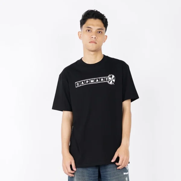 Capmart Kaos Pria Lengan Pendek Back Design Cinema